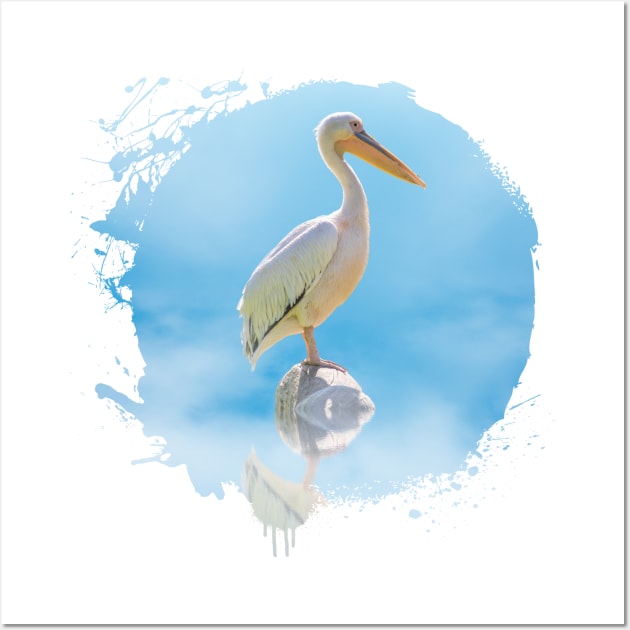 Pelican Bird Animal Wildlife Forest Nature Free Flight Wall Art by Cubebox